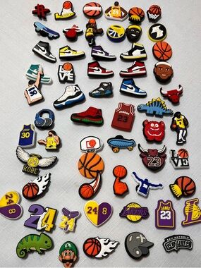 Assorted Basketball & Sneaker Shoe Croc Charms